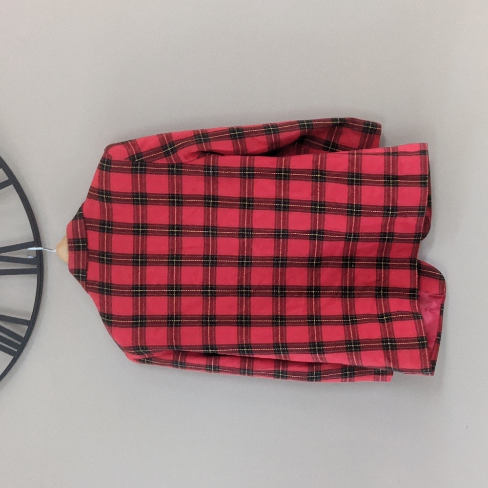 Wool Sag harbor size 8 preppy plaid blazer with gold prophecy retro vintage - Picture 8 of 8